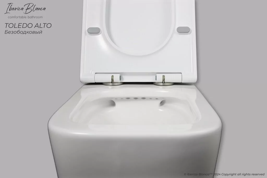 картинка Комплект 3 в 1 IBERICA BLANCA инсталляция с унитазом TOLEDO ALTO IB.TLA.231.1B1 клавишей шампань-золото глянцевый ESTI-O IB.B082.006.001 