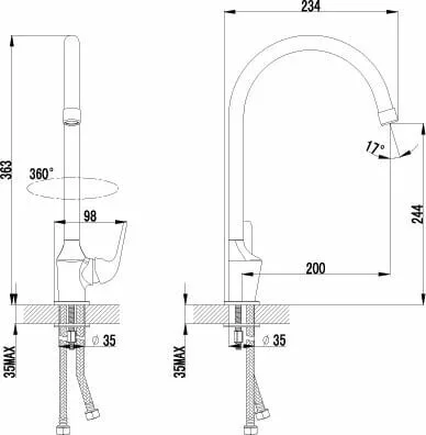 картинка Смеситель для кухонной мойки Lemark Plus Advance LM1205C 