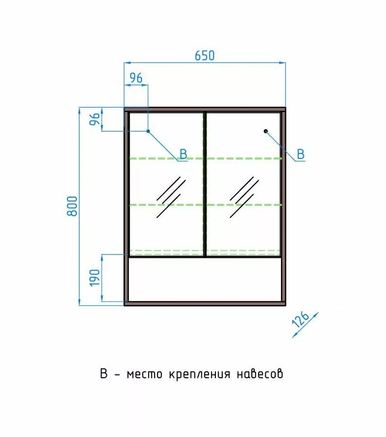 фото Зеркальный шкаф Style Line Экзотик 65 