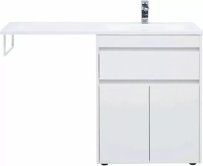 фото Тумба с раковиной Aquanet Токио 130 R белый (напольная, 1 ящик, 2 дверцы) арт. 00239216 