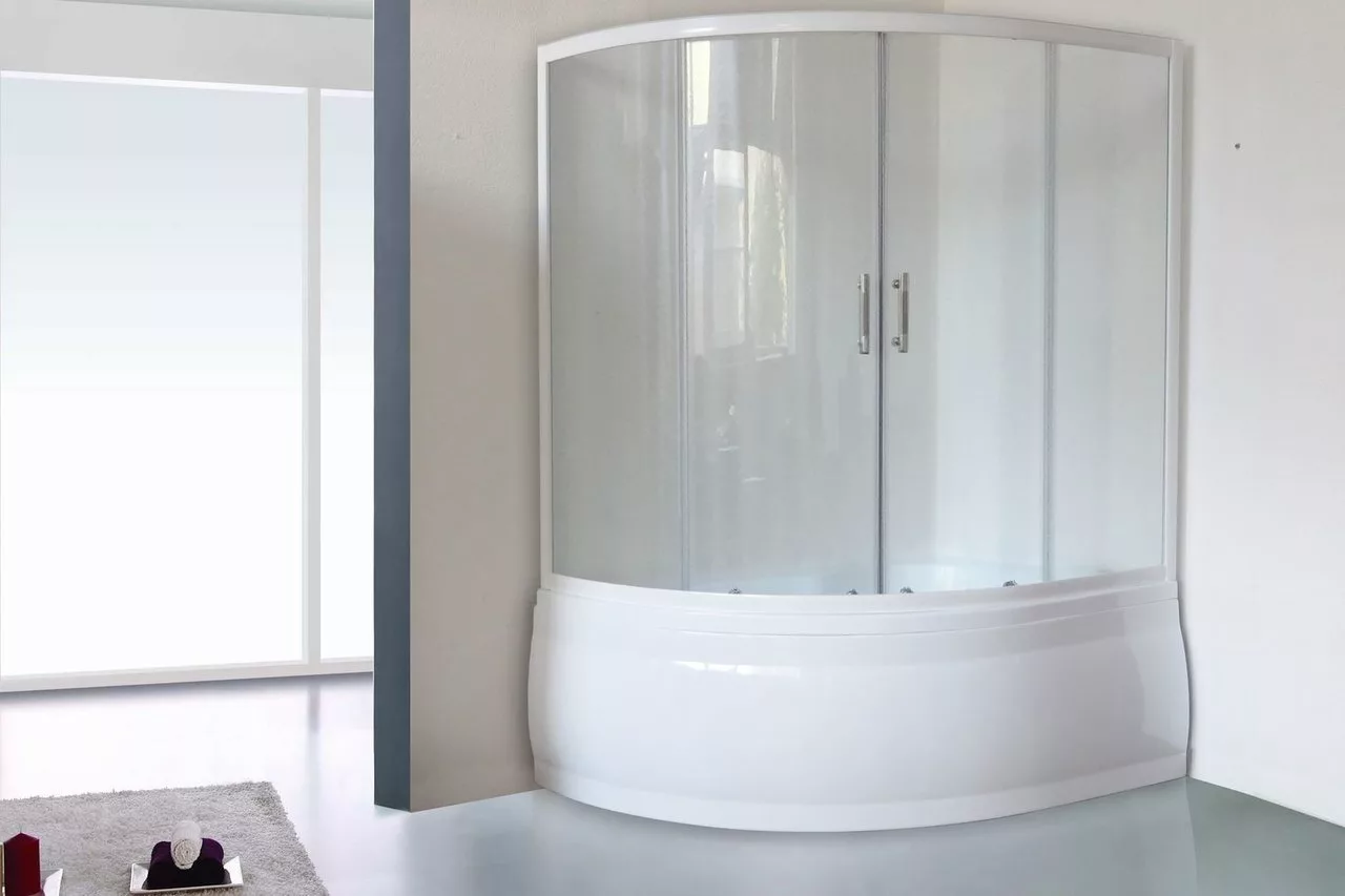 картинка Душевая штора Royal Bath 150ALP-T 150x100x150 (прозрачная) 