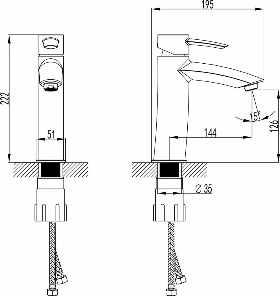 картинка Смеситель Lemark Atlantiss для раковины LM3237C 