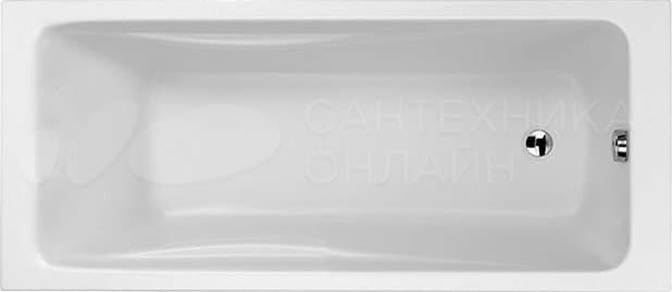 картинка Акриловая ванна Jacob Delafon Odeon up 170x75 с ручками, ножками IK491RU-NFи слив-переливом E6D159-CP P хром 