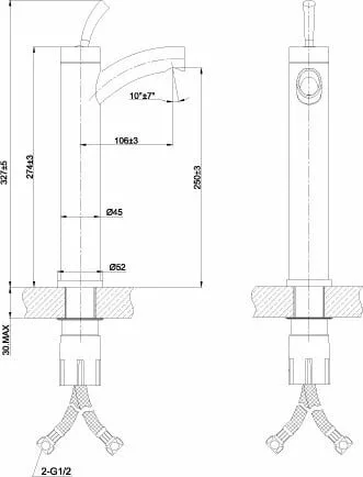 картинка Смеситель для умывальника Lemark Element LM5109S 