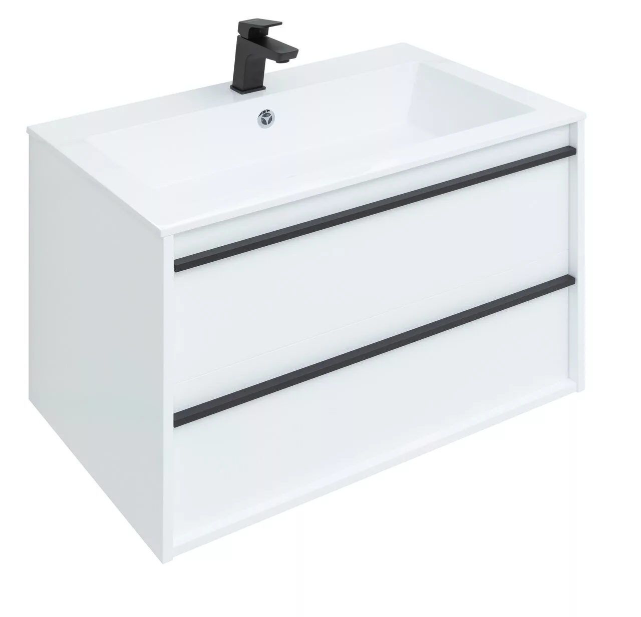 фото Тумба с раковиной Aquanet Lino 80 белый матовый арт. 00271947 