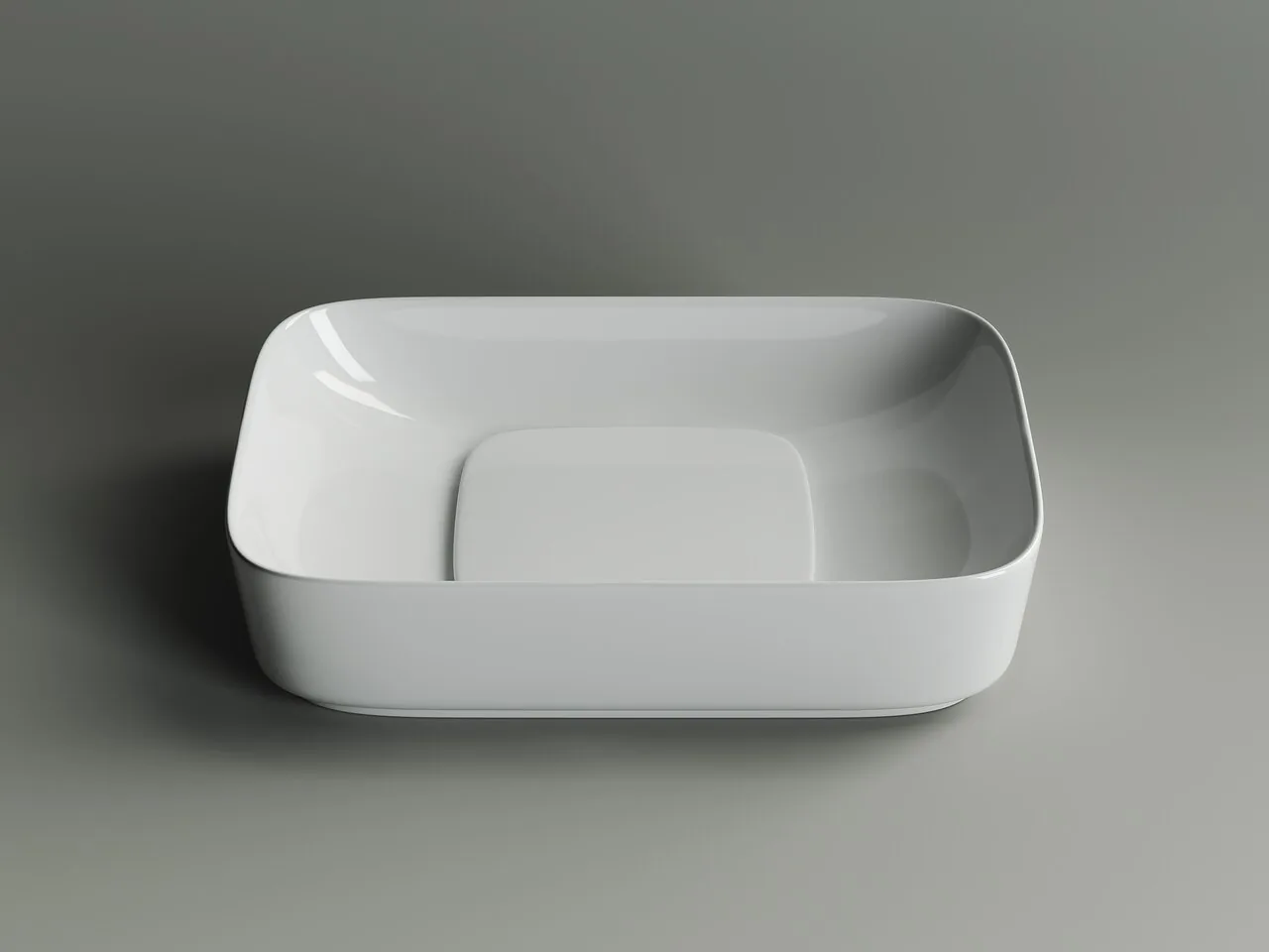 картинка Накладная раковина Ceramicanova Element CN5021 цвет белый 60х37.5 см 