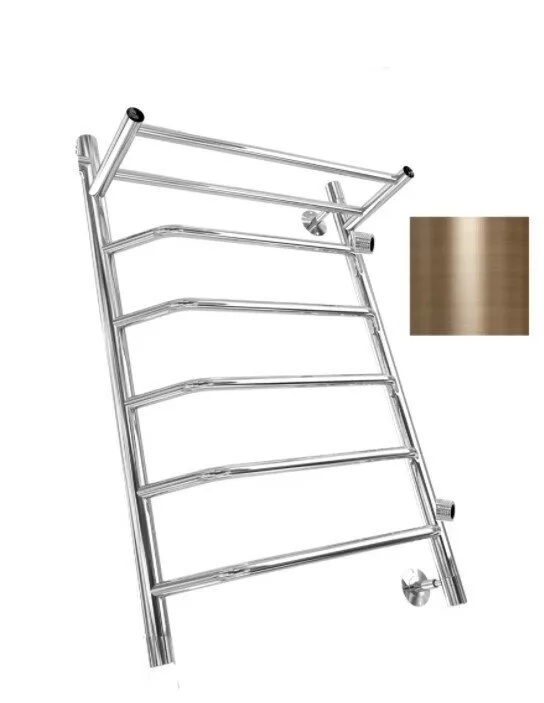 картинка Полотенцесушитель Двин FTE 50/40 Водяной полн.высота 60 см. /1"-1/2" К2 выход 1" справа Состаренная бронза (4627169562093) 