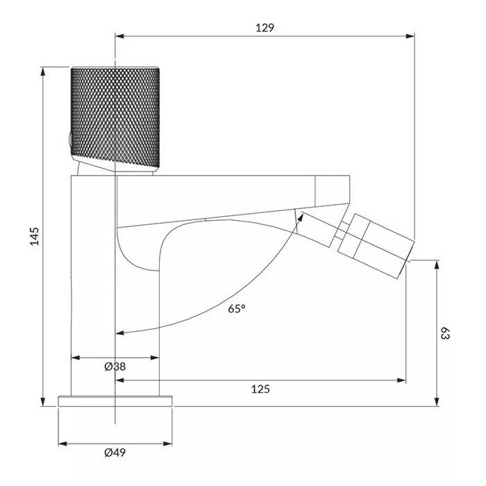 картинка Смеситель для биде OMNIRES CONTOUR CT8020GLB (брашированное золото) 