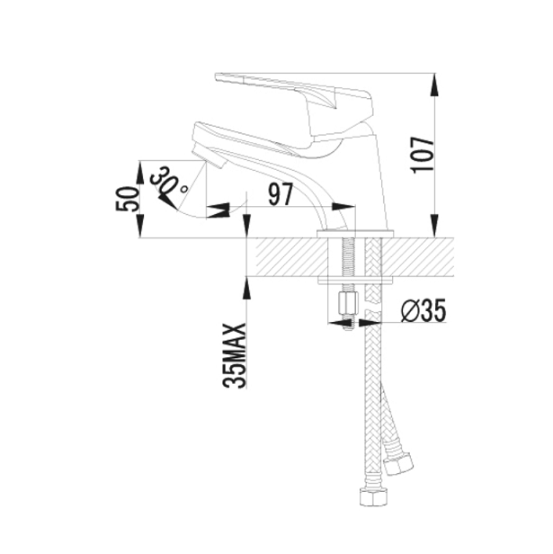 картинка Смеситель для раковины Lemark Luna LM4156C 