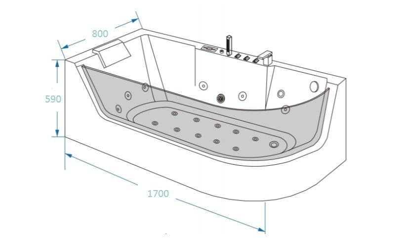 картинка Акриловая ванна Grossman GR-17000L 