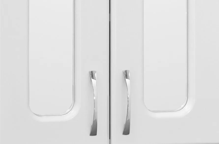 фото Шкаф подвесной Style Line Эко Стандарт 48 белый с зеркальными вставками ЛС-00000352 