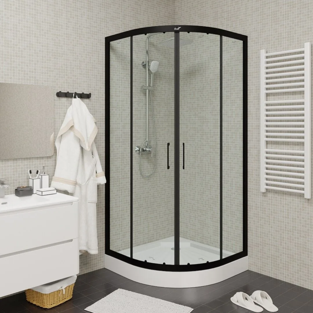 фото Ограждение душевое Ceruttispa VIVA90B N без поддона 90x90x195 