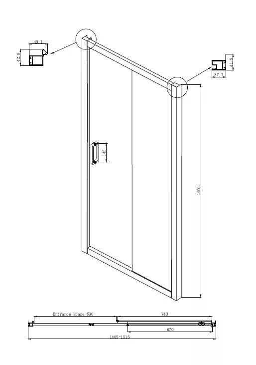 картинка Шторка для ванны Ambassador Bath Screens 16041104 