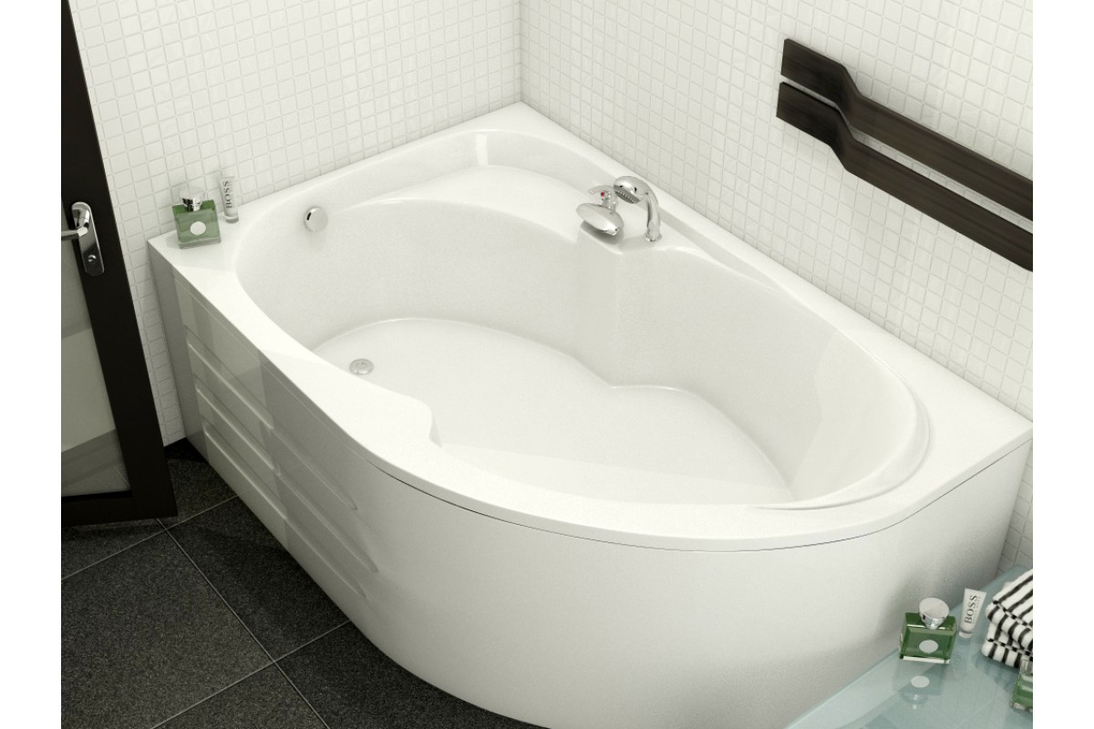 картинка Акриловая ванна Relisan Sofi L 170x105 с каркасом и слив-переливом 