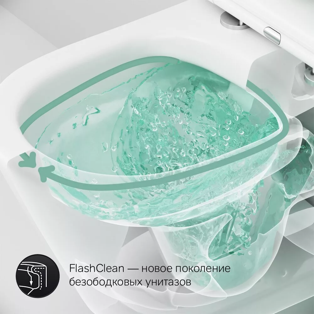 картинка Подвесной унитаз Am.Pm Sense C741701SC FlashClean с сиденьем микролифт 