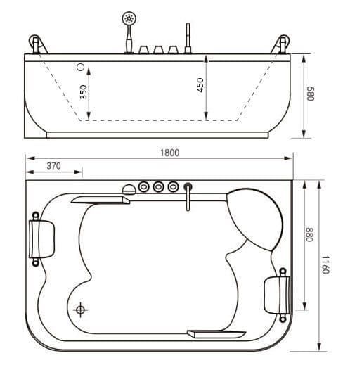 картинка Акриловая ванна Gemy G9085 B R 