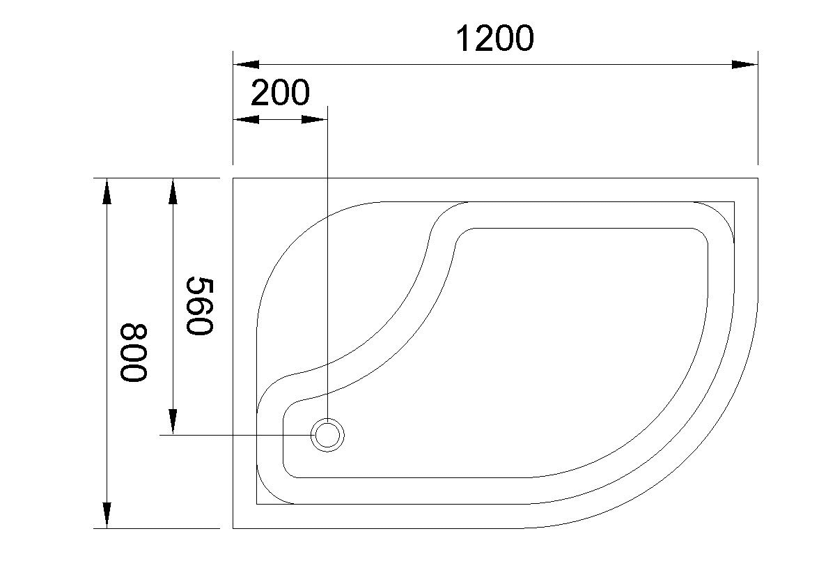 фото Душевой поддон Royal Bath 8120BK 120x80x45 левый 