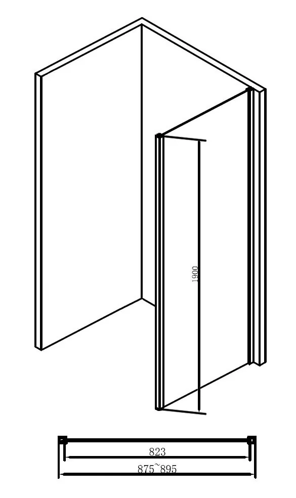 фото Душевая перегородка ABBER Schwarzer Diamant AG90BS 