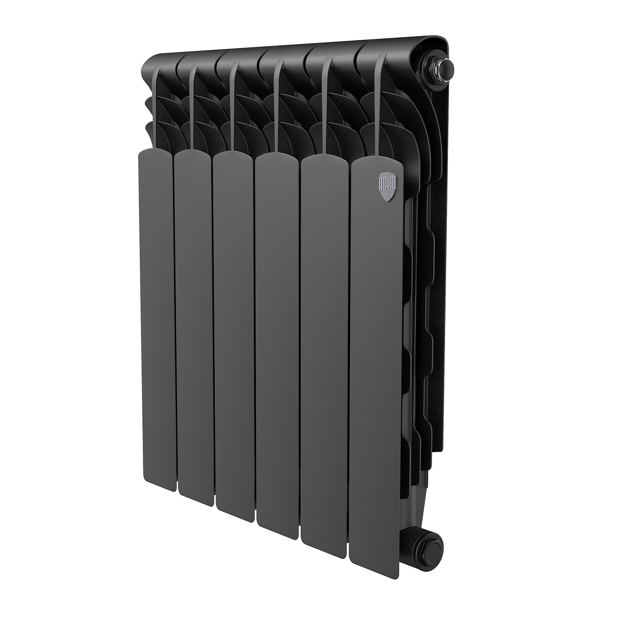 картинка Радиатор биметаллический Royal Thermo Revolution B 500 Чёрный 6 секций 