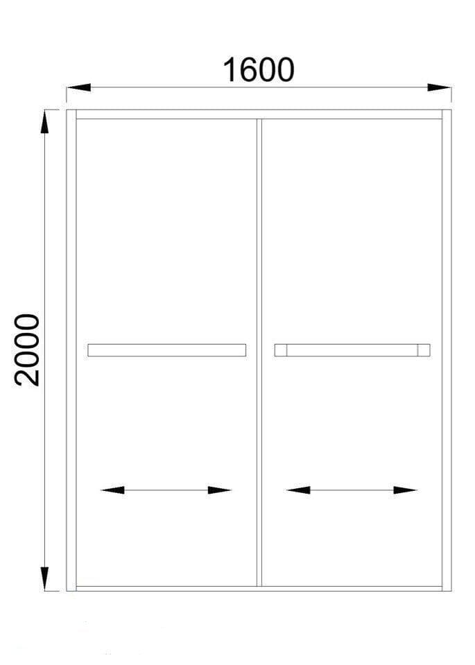 картинка Душевая дверь Royal Bath RB-F-2011 160x200 