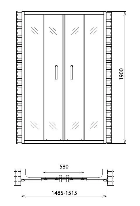 картинка Душевая дверь Gemy Victoria S30192A 