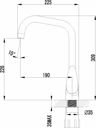 картинка Смеситель для кухонной мойки Lemark Pramen LM3355C 