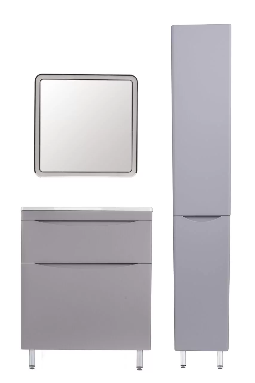 фото Тумба напольная Style Line Бергамо мини 70 2 ящика Люкс антискрейтч серый PLUS 