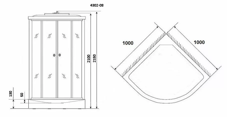 картинка Душевая кабина Niagara NG-4302-14 1000х1000х2150 