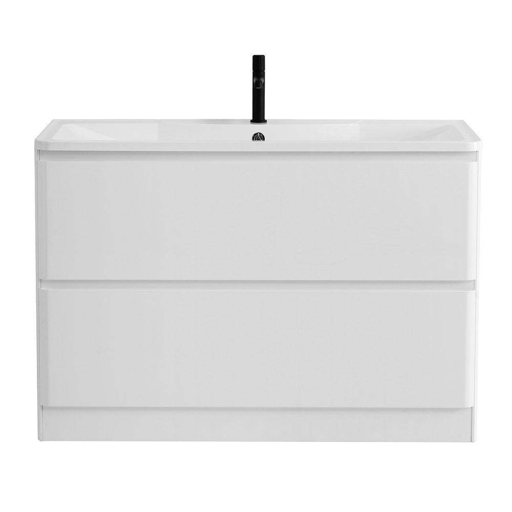 фото Тумба с раковиной напольная BelBagno ALBANO 120 Bianco Lucido, раковина белая 