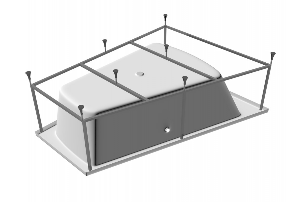 картинка Акриловая ванна Vayer Trinity R 160x120 с каркасом 