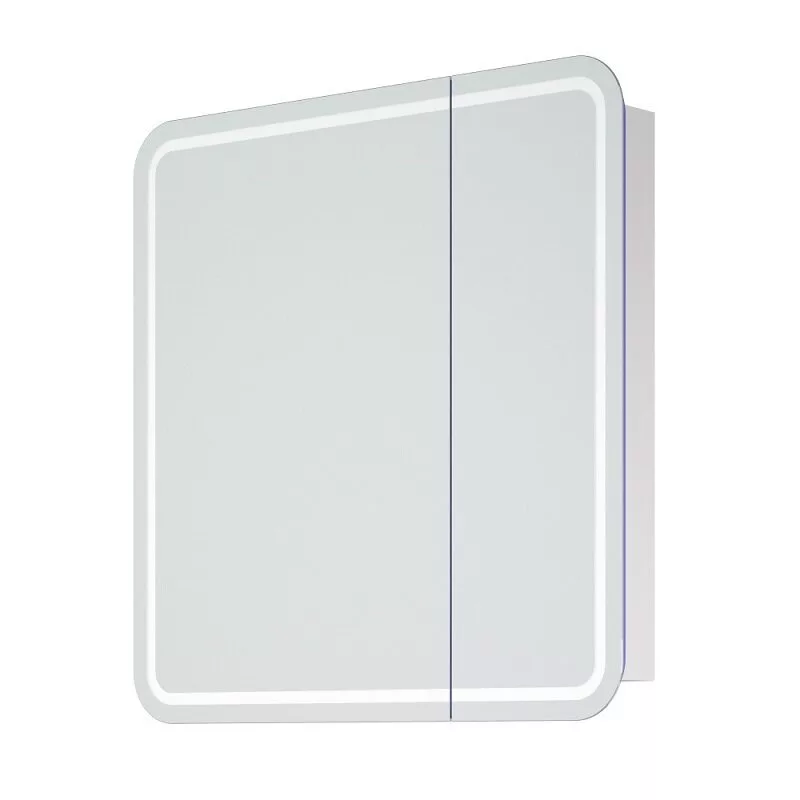 фото Зеркало-шкаф LED Corozo Алабама 80/С универсальное, белое 