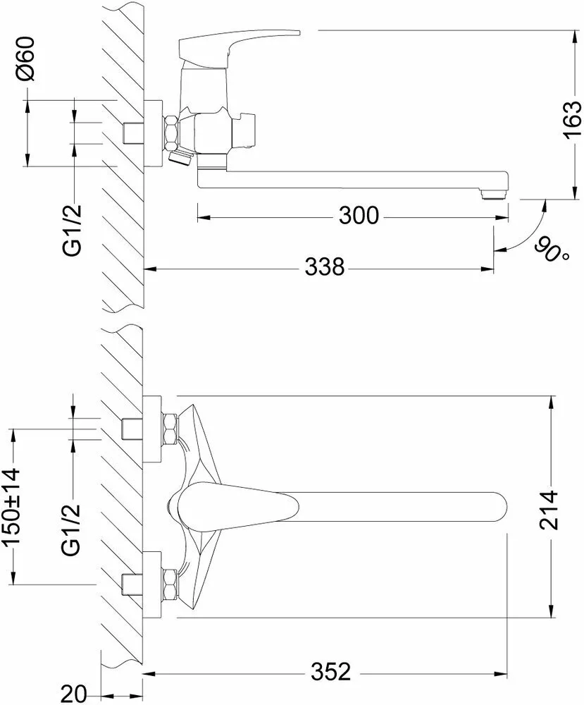 картинка Смеситель для ванны Lemark Linara LM0451C 