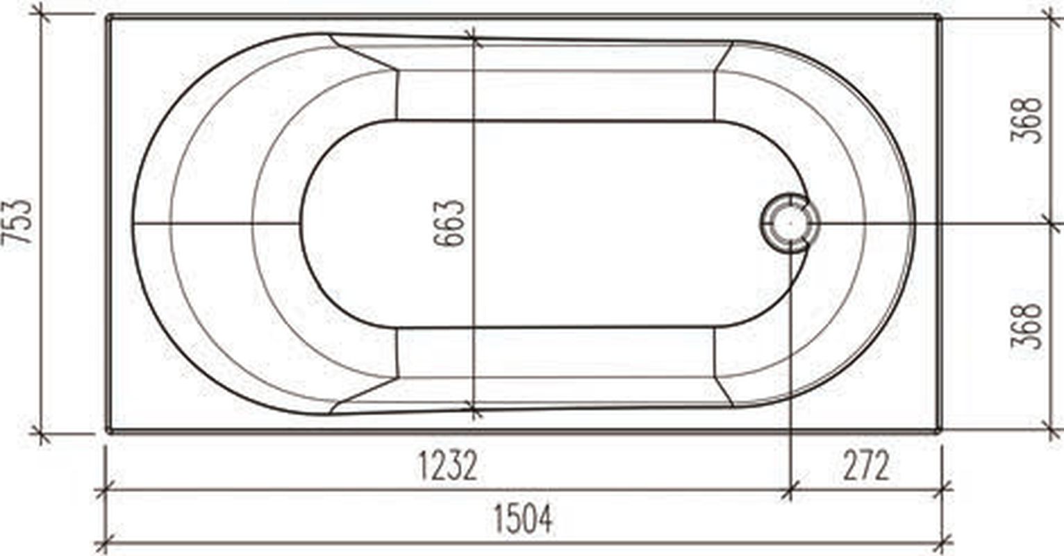 картинка Акриловая ванна Eurolux OBERONY 150x75 