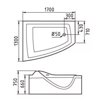 картинка Акриловая ванна Gemy G9056 K L 