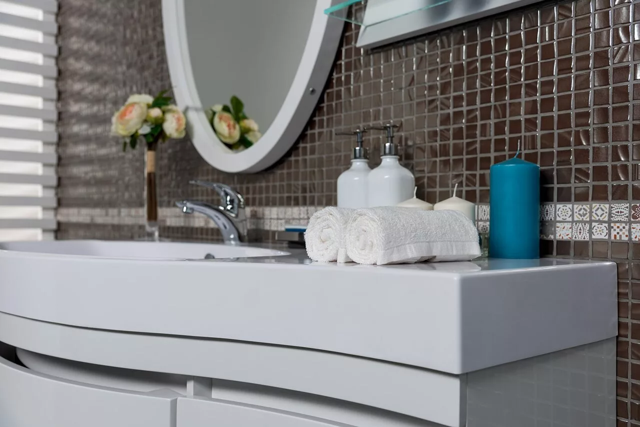 фото Тумба с раковиной Aquanet Опера 115 L белый (2 дверцы 2 ящика) арт. 00212990 