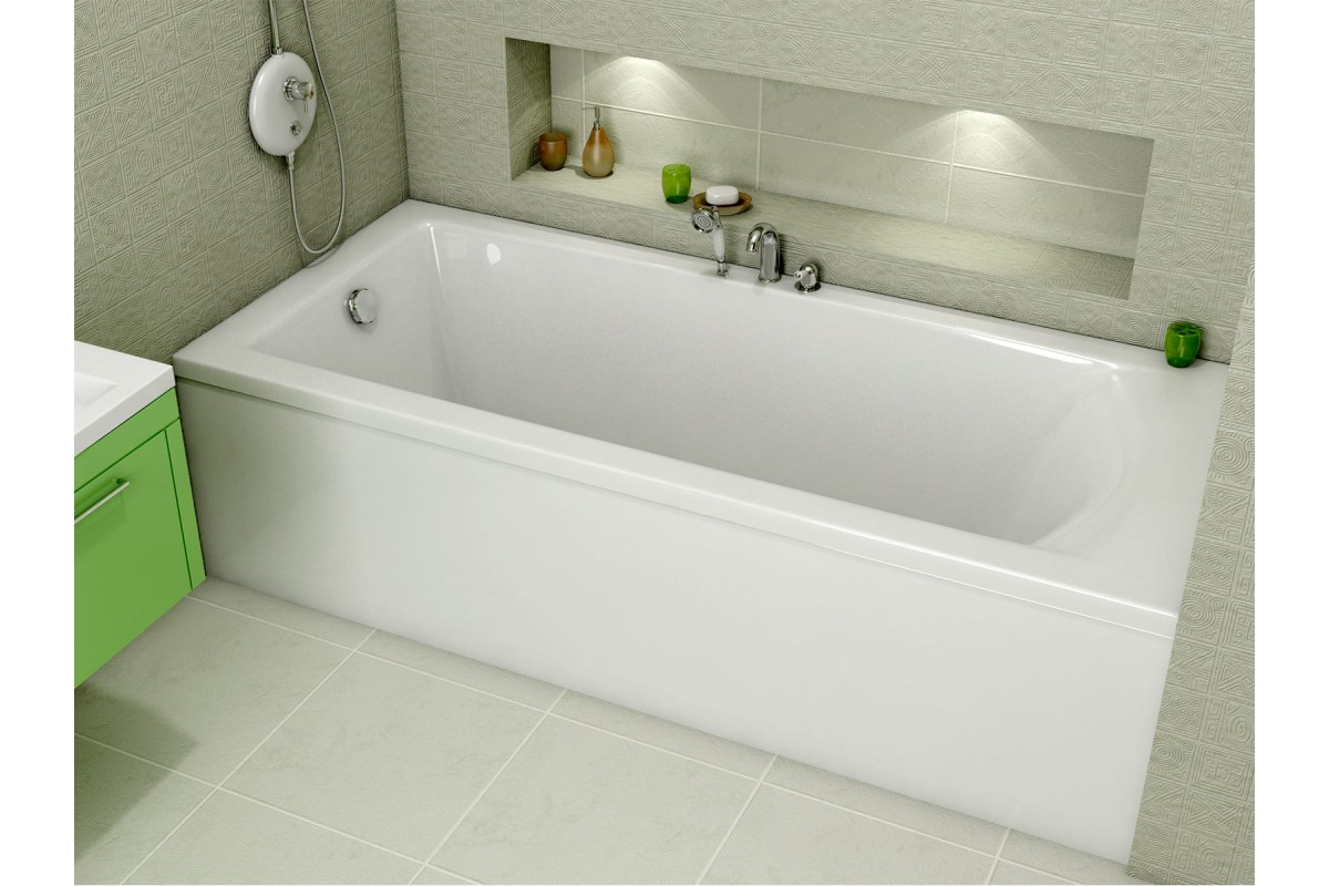 картинка Акриловая ванна Vayer Savero 170x75 с каркасом и слив-переливом 