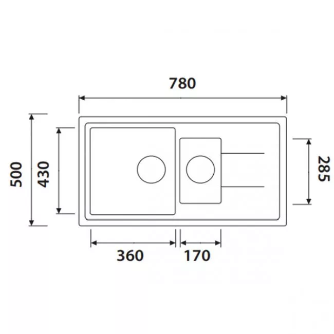 картинка Кухонная мойка KAISER KG2M-7850 гранит KG2M-7850-S 