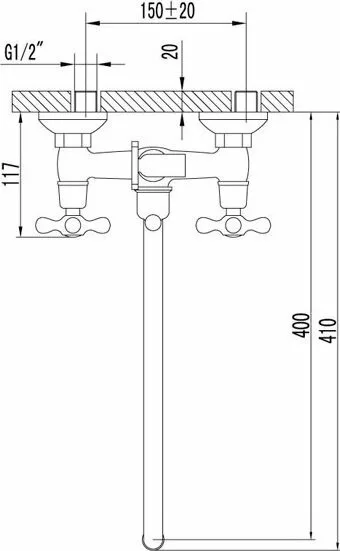 картинка Смеситель для ванны Lemark Standard LM2151C 