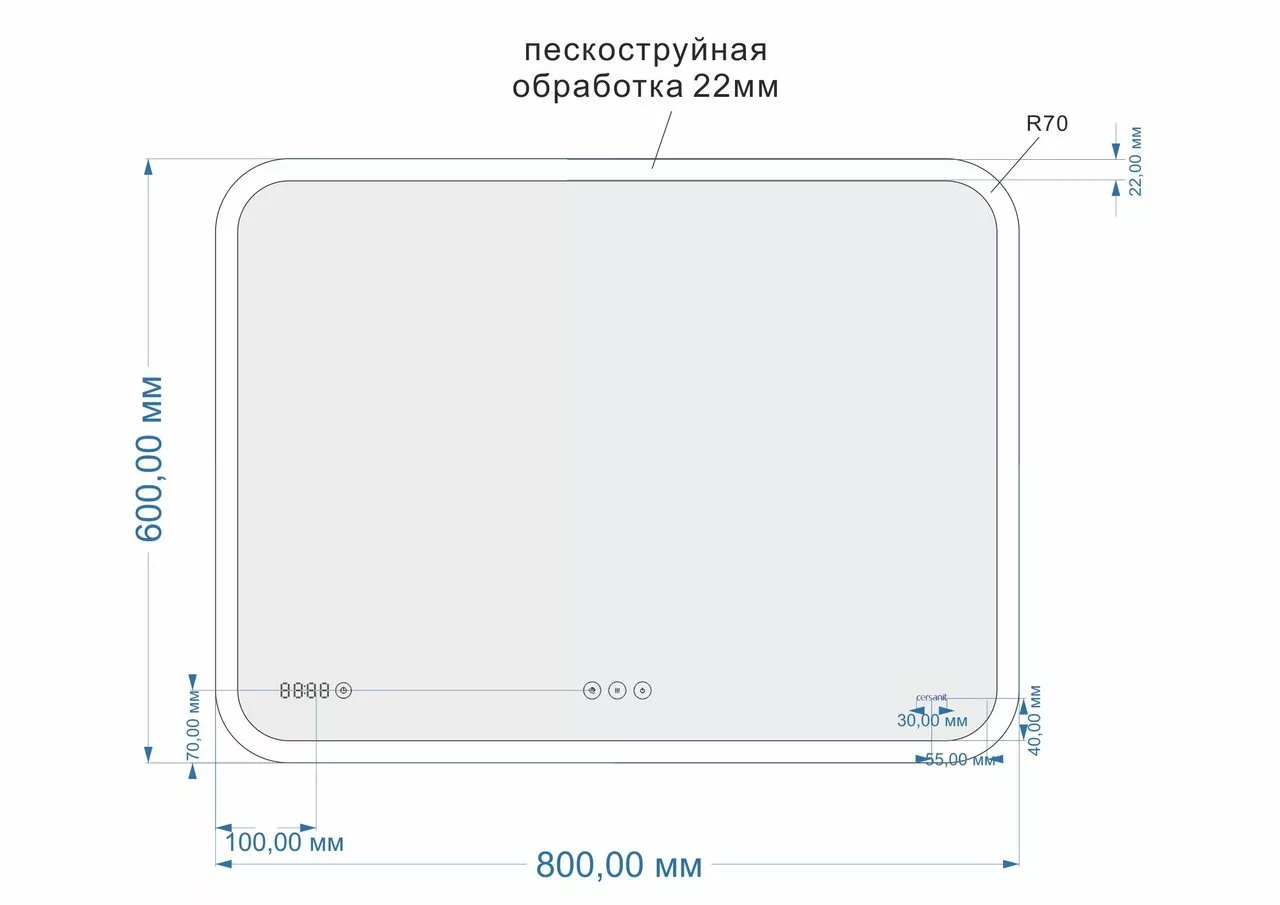 фото Зеркало Cersanit LED 070 DESIGN PRO 80 