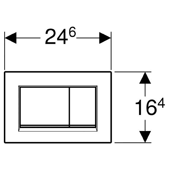 картинка Кнопка смыва Geberit Sigma 30 115.883.JQ.1 хром матовый / хром глянцевый 