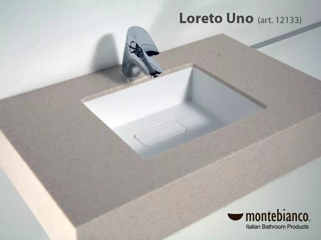 картинка Раковина MonteBianco Loreto Uno прямоугольная, цвет белый матовый 