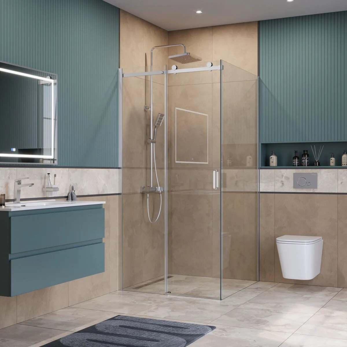 фото Душевой уголок BelBagno SOFT_CLOSE-2-A-1-100-C-Cr 