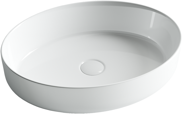 картинка Накладная раковина Ceramicanova Element CN5002 цвет белый 55х40 см 
