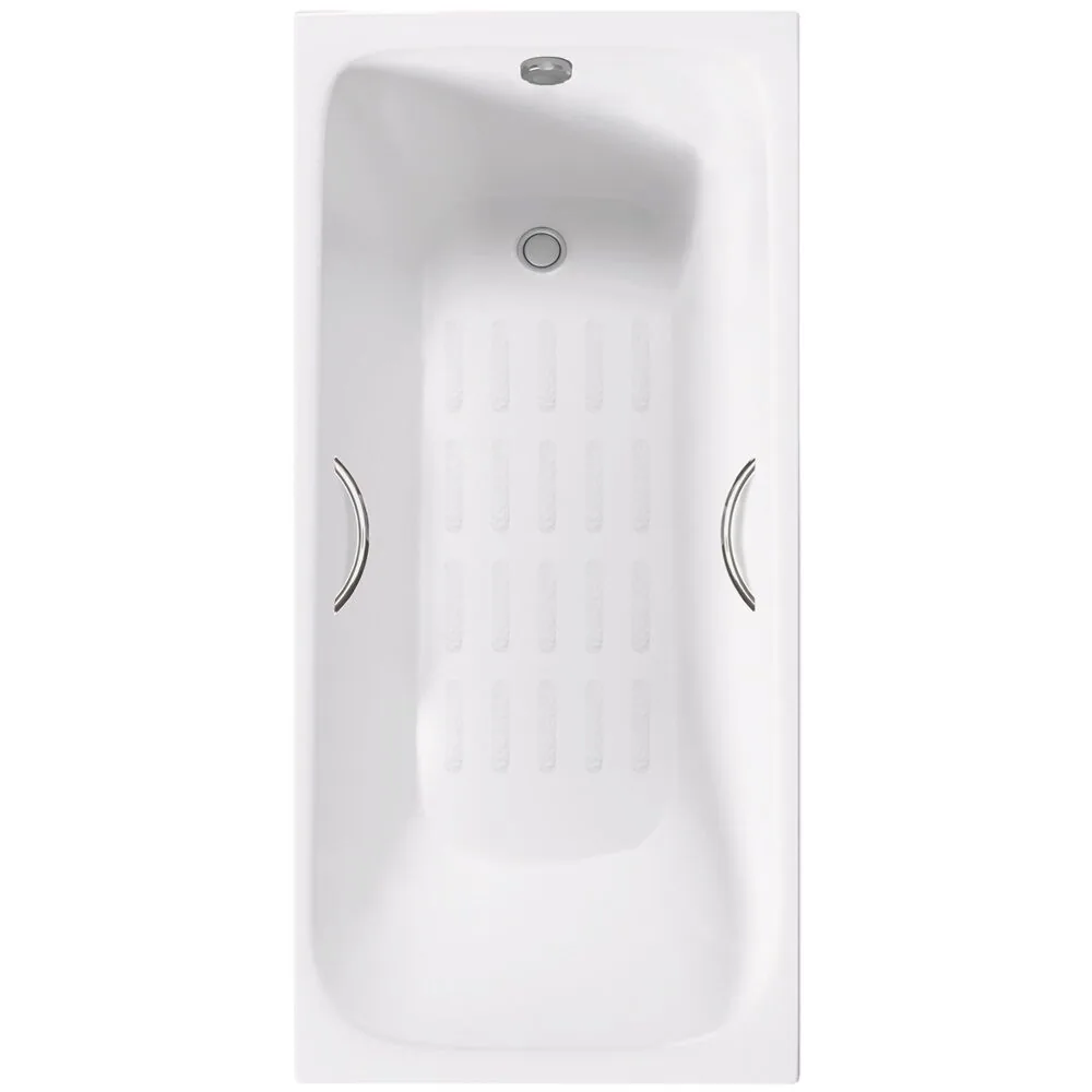 картинка Ванна чугунная Delice Continental PLUS 150х70 с отверстиями под ручки и антискользящим покрытием DLR230633R-AS 