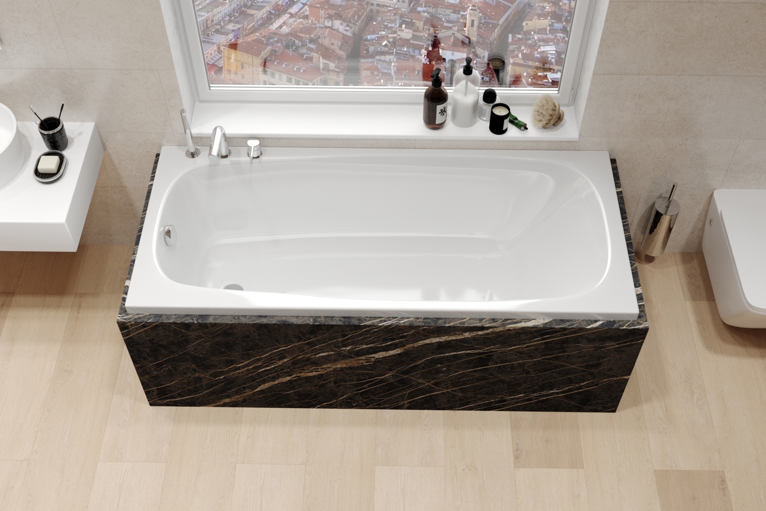 картинка Ванна WHITECROSS Layla 170x75 акрил с ножками NWT-50 