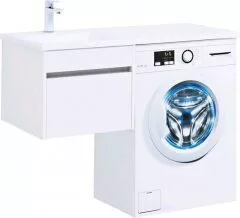 фото Тумба с раковиной Aquanet Токио 110 L белый (подвесная, 1 ящик) арт. 00239208 