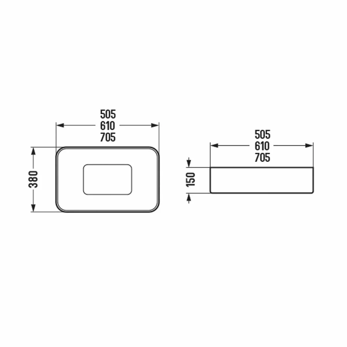 картинка Раковина керамическая Vincea VBS-50450, белая 