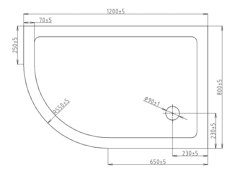 фото Душевой поддон Orans TF1280R-4 