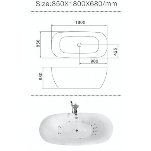 картинка Гидромассажная ванна Frank F162 
