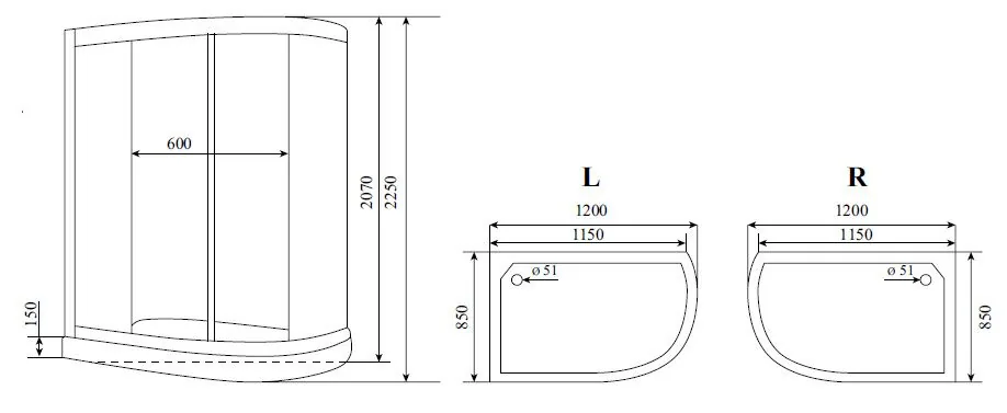 картинка Душевая кабина Timo T-7702 R 